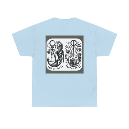 Vintage Fishing Unisex Heavy Cotton Tee, Outdoor Shirt, Fisherman Gift, Fishing Lover Apparel, Summer Wear, Unique Graphic Tee