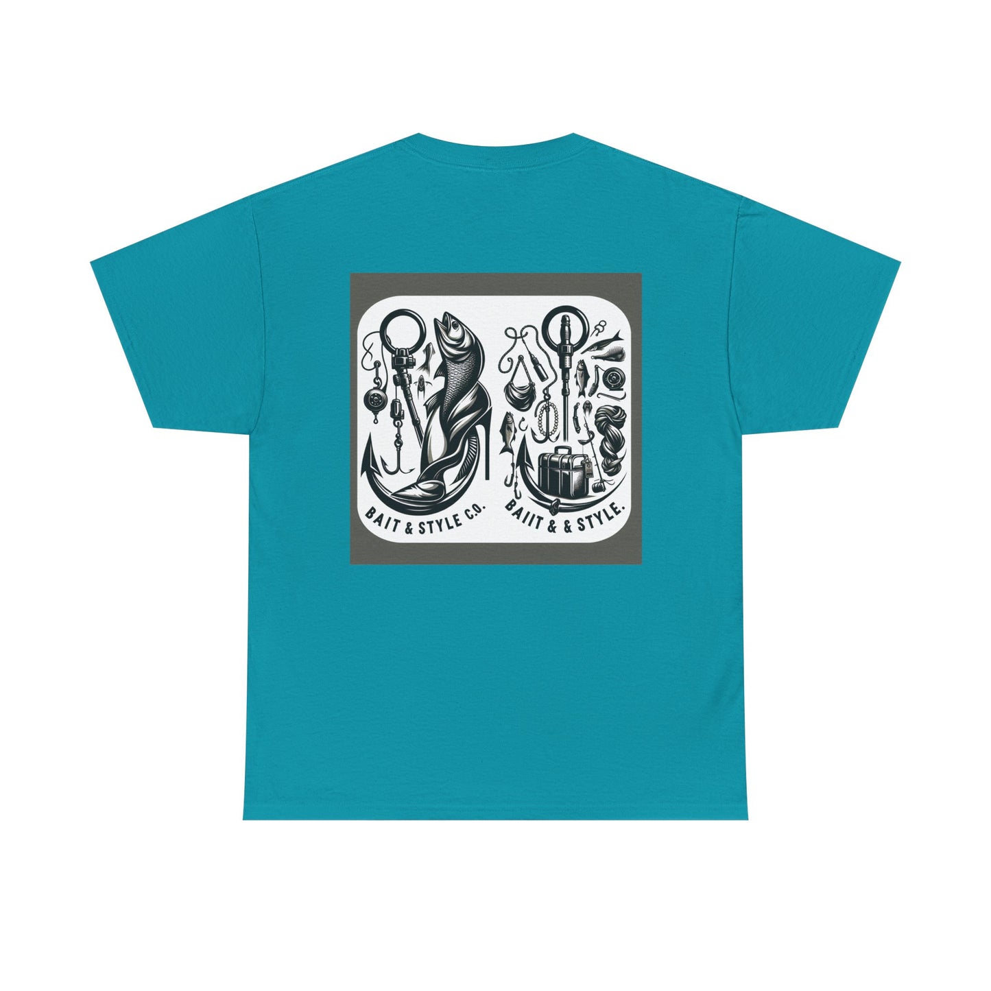 Vintage Fishing Unisex Heavy Cotton Tee, Outdoor Shirt, Fisherman Gift, Fishing Lover Apparel, Summer Wear, Unique Graphic Tee