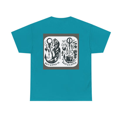 Vintage Fishing Unisex Heavy Cotton Tee, Outdoor Shirt, Fisherman Gift, Fishing Lover Apparel, Summer Wear, Unique Graphic Tee