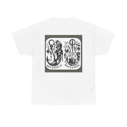 Vintage Fishing Unisex Heavy Cotton Tee, Outdoor Shirt, Fisherman Gift, Fishing Lover Apparel, Summer Wear, Unique Graphic Tee