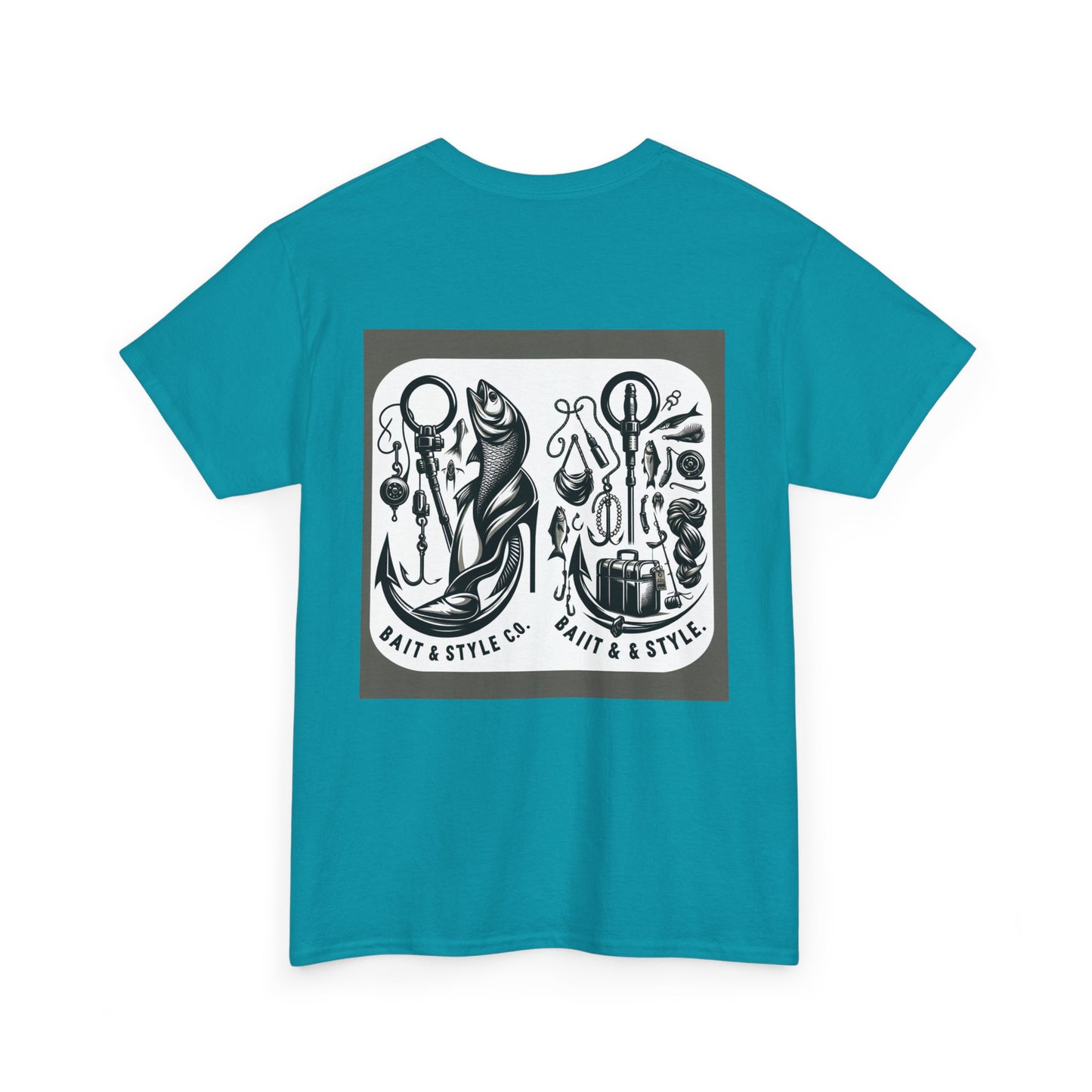 Vintage Fishing Unisex Heavy Cotton Tee, Outdoor Shirt, Fisherman Gift, Fishing Lover Apparel, Summer Wear, Unique Graphic Tee