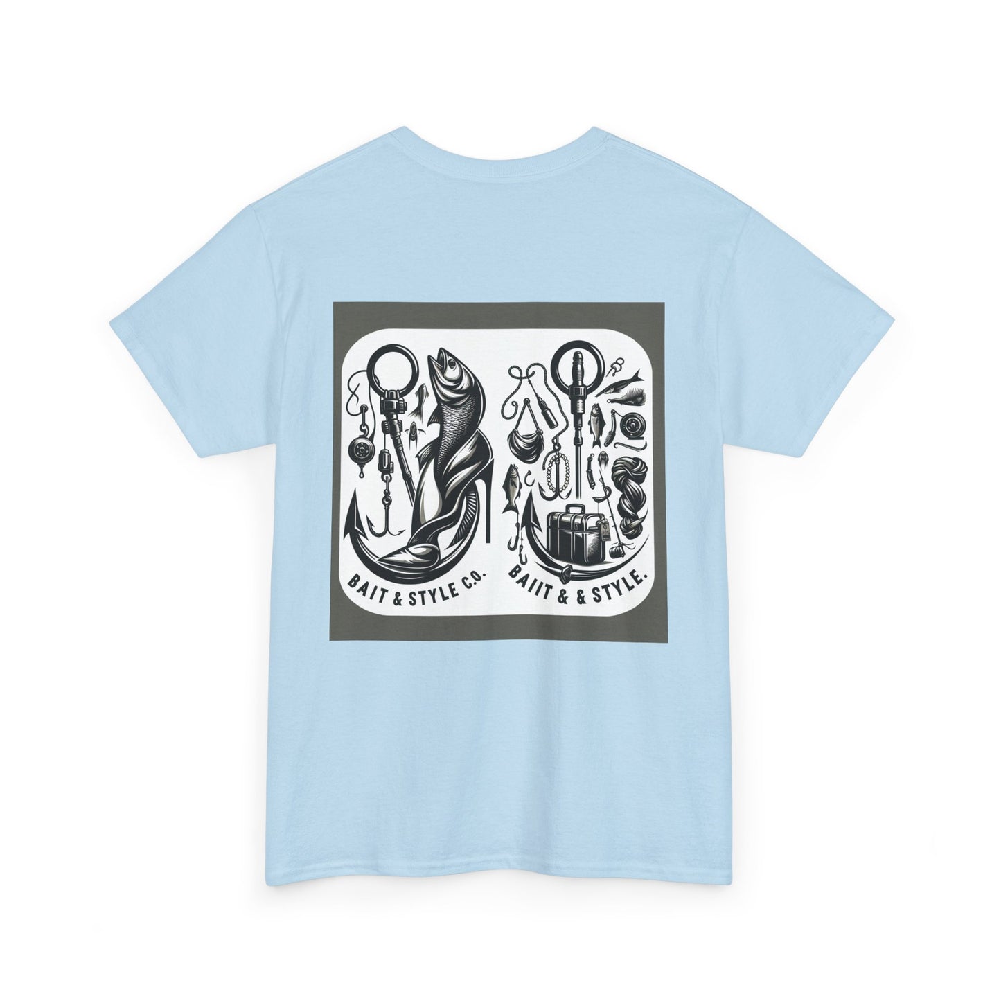 Vintage Fishing Unisex Heavy Cotton Tee, Outdoor Shirt, Fisherman Gift, Fishing Lover Apparel, Summer Wear, Unique Graphic Tee