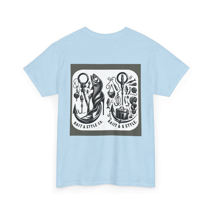 Vintage Fishing Unisex Heavy Cotton Tee, Outdoor Shirt, Fisherman Gift, Fishing Lover Apparel, Summer Wear, Unique Graphic Tee