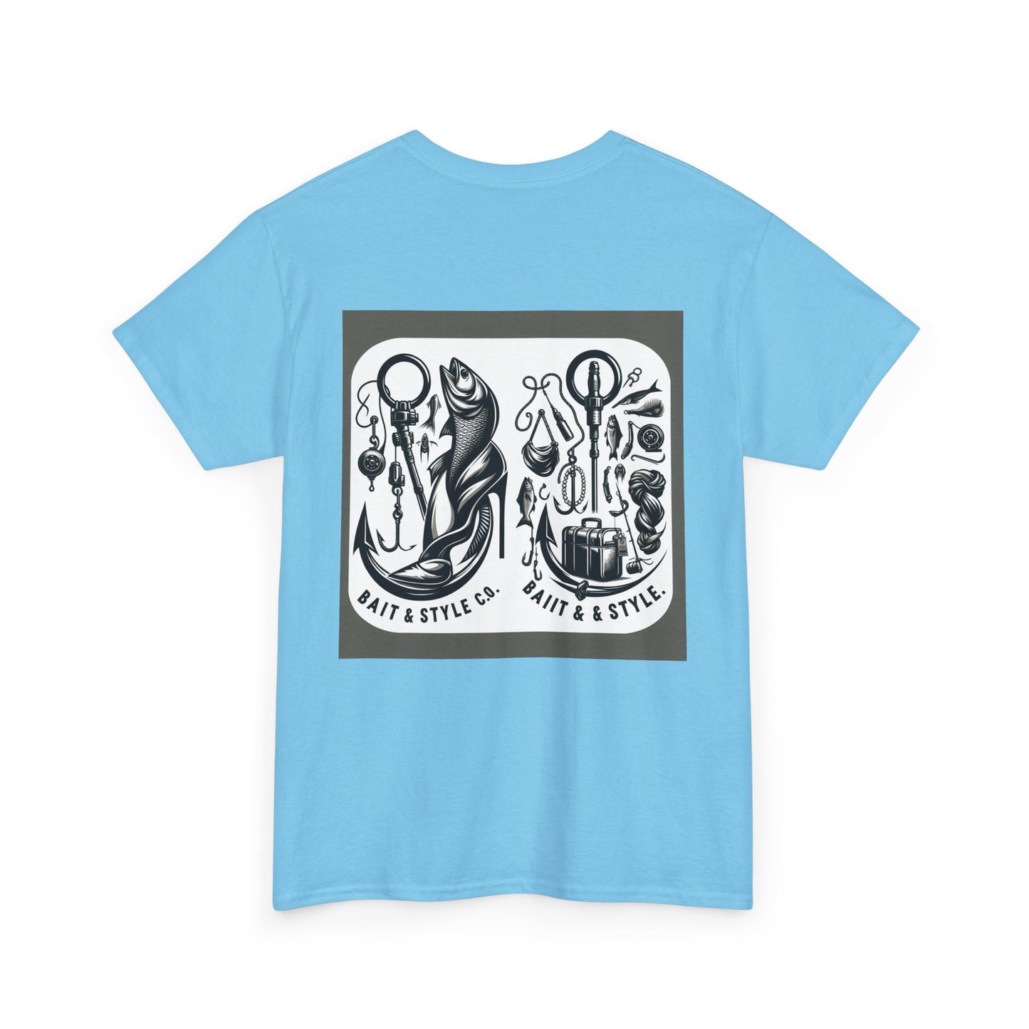 Vintage Fishing Unisex Heavy Cotton Tee, Outdoor Shirt, Fisherman Gift, Fishing Lover Apparel, Summer Wear, Unique Graphic Tee