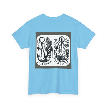 Vintage Fishing Unisex Heavy Cotton Tee, Outdoor Shirt, Fisherman Gift, Fishing Lover Apparel, Summer Wear, Unique Graphic Tee